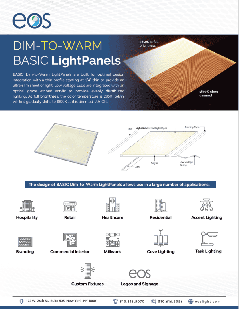 Specification Sheets | EOS Light